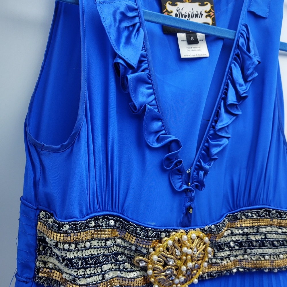 Silk Cobalt Blue Cocktail Dress